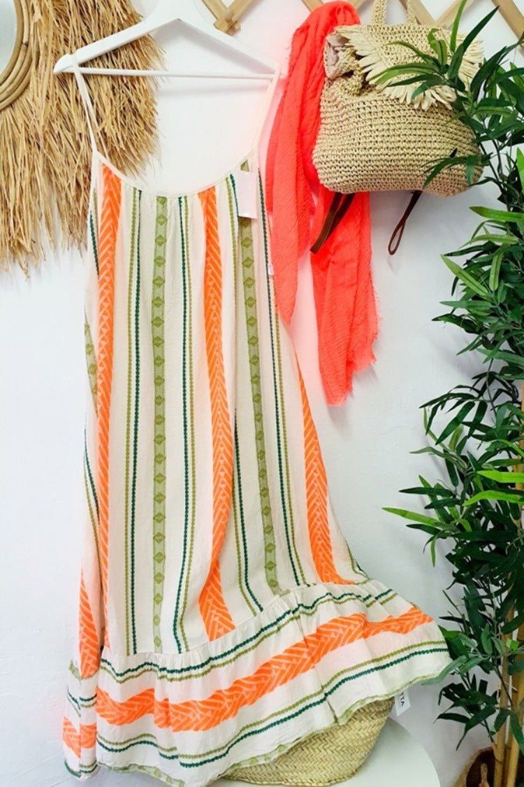 Bohemian Women Casual Print Sling Loose Maxi Dress