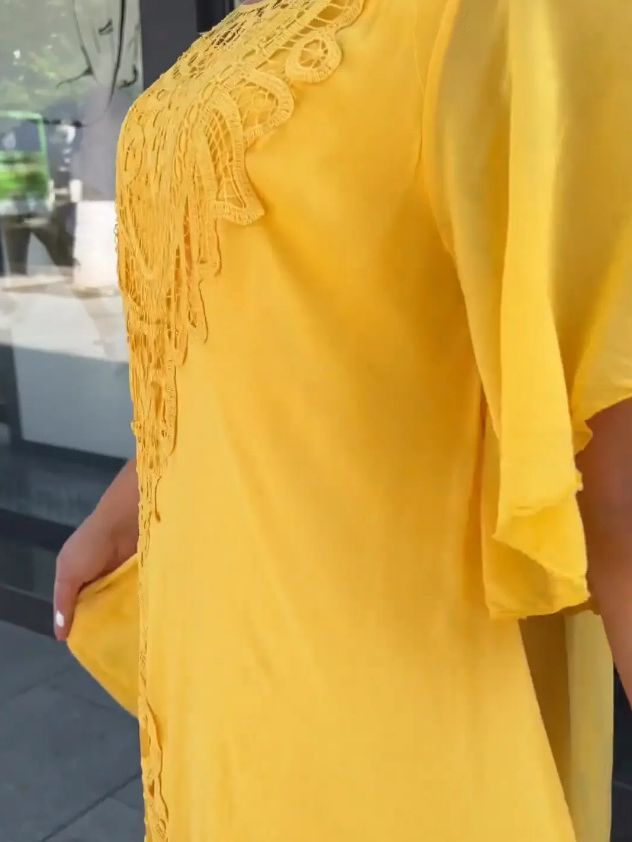 Vestido casual de talla grande con vuelo para mujer