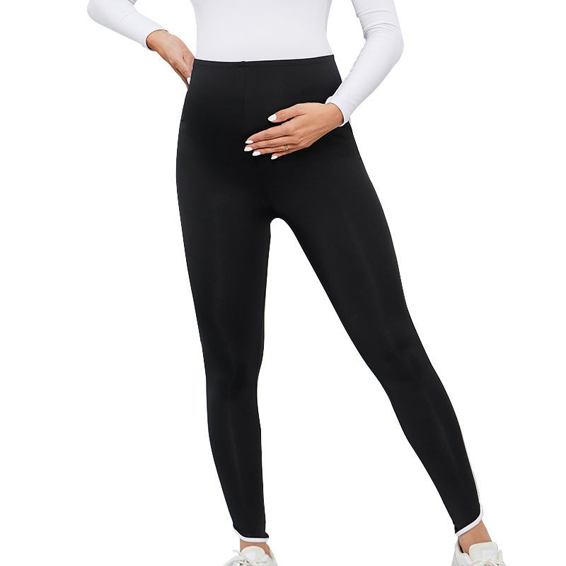 Leggings de yoga elásticos de cintura alta y cadera para mujeres embarazadas