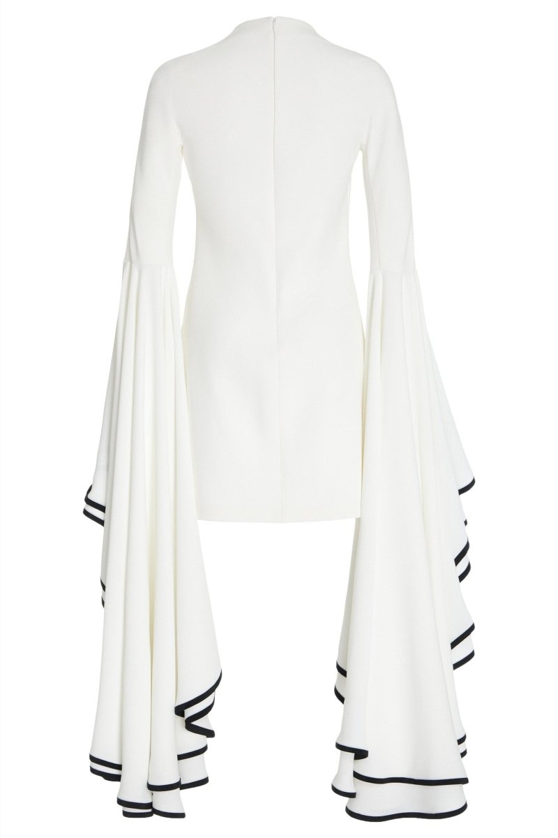 Vestido mini con mangas con volantes en contraste Maxine