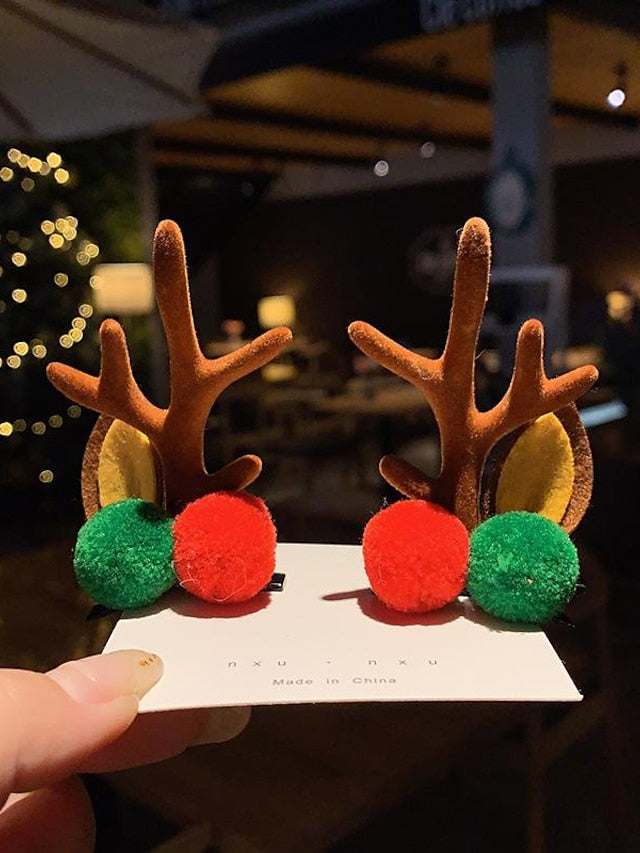 1PC Kid's Hair Accessory Set For Christmas Fabric Style 2 Style 3 Style 4 for Women