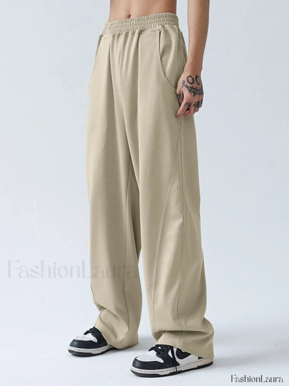 Men's Paneled Loose Casual Pants