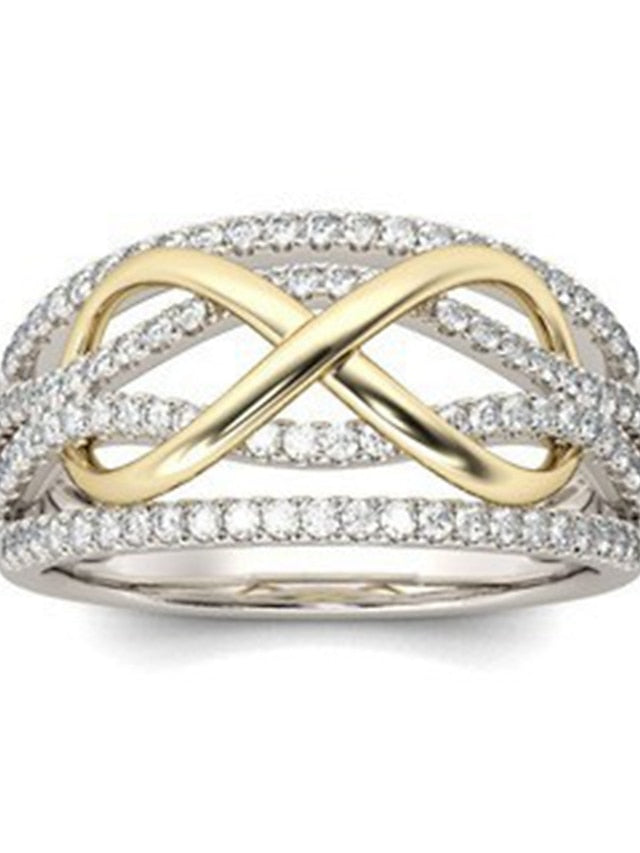 1PC Ring For AAA Cubic Zirconia White Wedding Daily Alloy Classic for Women