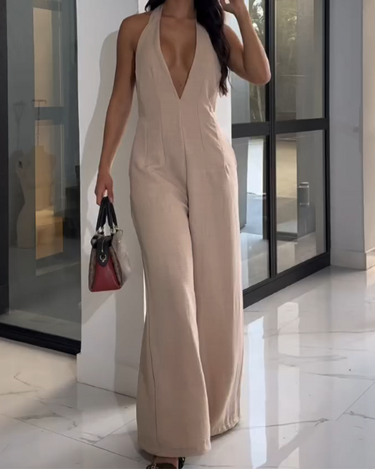 Backless Straight Jumpsuit (Pre-Sale)