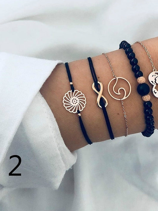 1 Set Wrap Bracelets Men Women Hemp Cords Wood Beads Ethnic Tribal Bracelets Leather Wristbands for Women