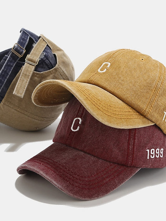 1pcs Embroidery Plain Baseball Hats Washed Cotton Cap For Men Women Adjustable Snapback Caps Baseball Cap Letter Dad Hat for Women