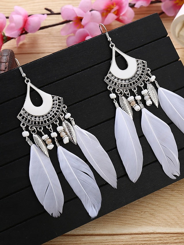 Earrings Textured Street Pure Color Earring / White / Red / Blue / Khaki / Fall for Women