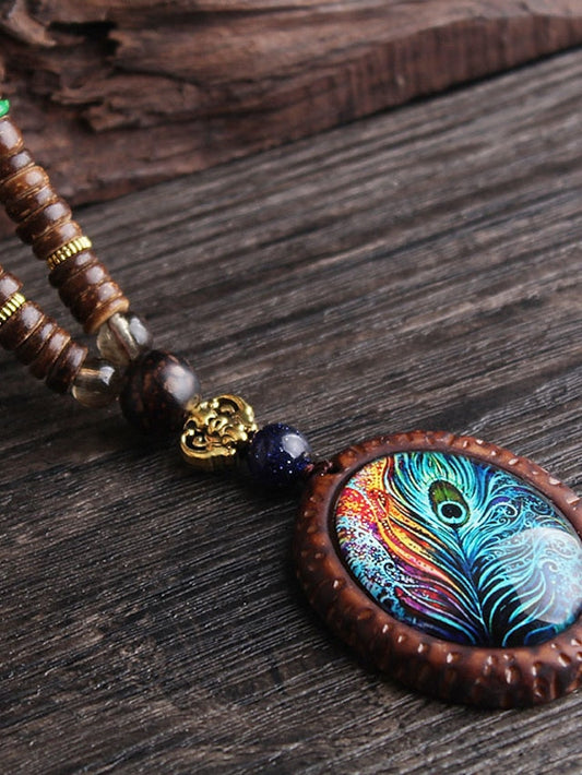 necklace Vintage Outdoor Peacock Necklaces for Women