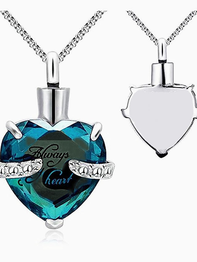 ulatree urn necklaces for ashes cremation jewelry for ashes urns for human ashes heart necklaces for women memorial pendant always in my heart for Women