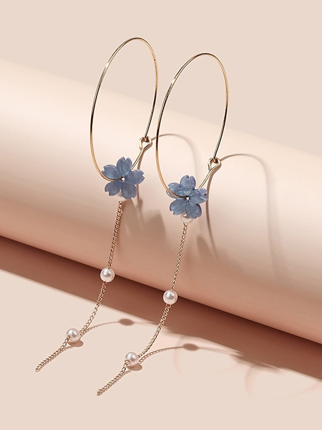 1 Pair Earrings For Daily Date Beach Alloy Vintage Style Petal for Women