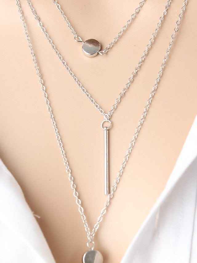 1pc Long Necklace For Party / Evening Gift Alloy Coin Bar Star for Women
