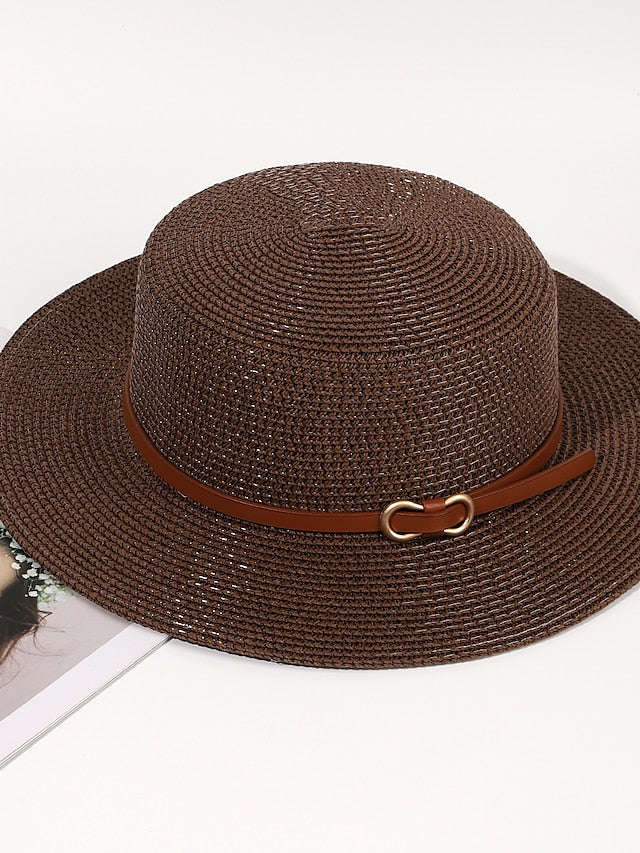 Sun Hat Straw Hat Holiday Straw Vacation Casual Beach Sunscreen Breathability Comfortable 1 pcs for Women