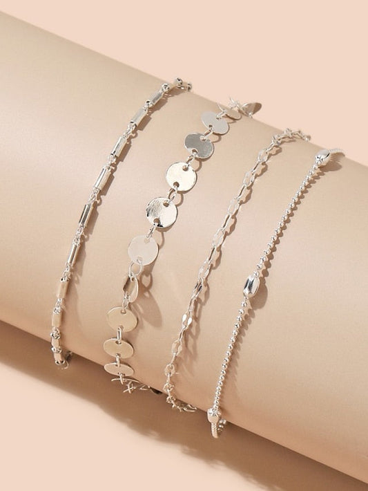 Chain Bracelet Coin Fashion Fashion Simple Elegant Alloy Bracelet Jewelry Gold For Office Party Evening Gift Daily Holiday for Women