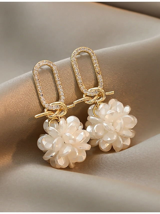 Earrings Chic & Modern Party Flower Earring / Wedding / Rhinestone / Gold / Fall / Winter for Women