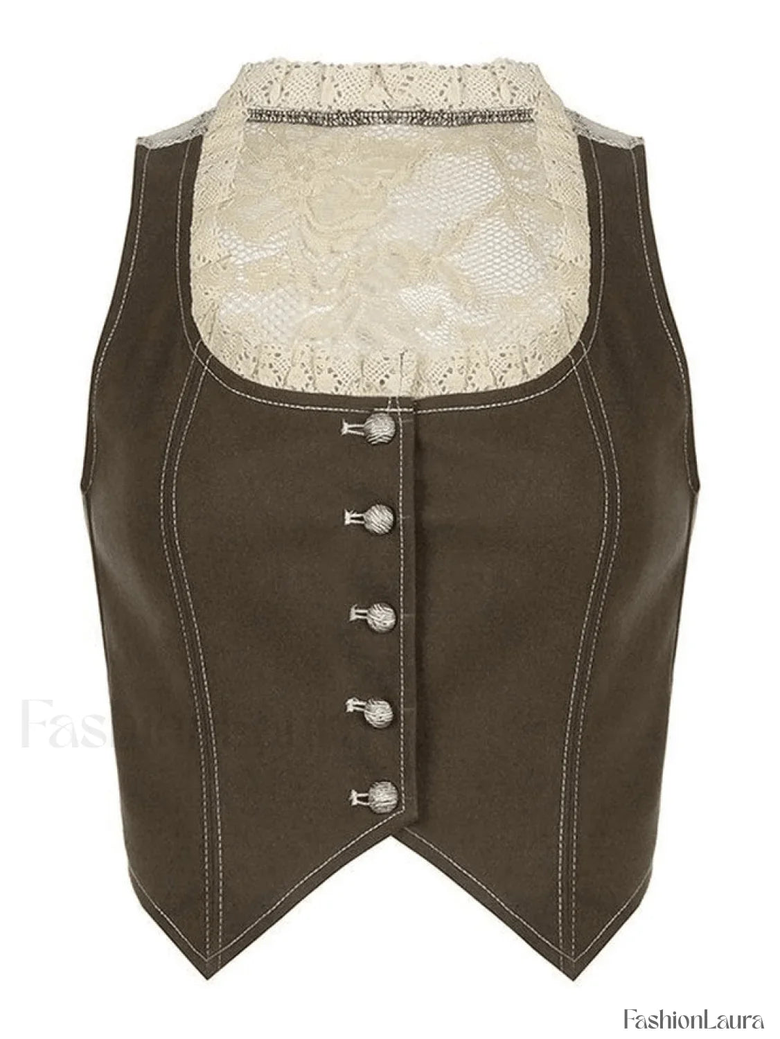 Patchwork Lace Corset Top