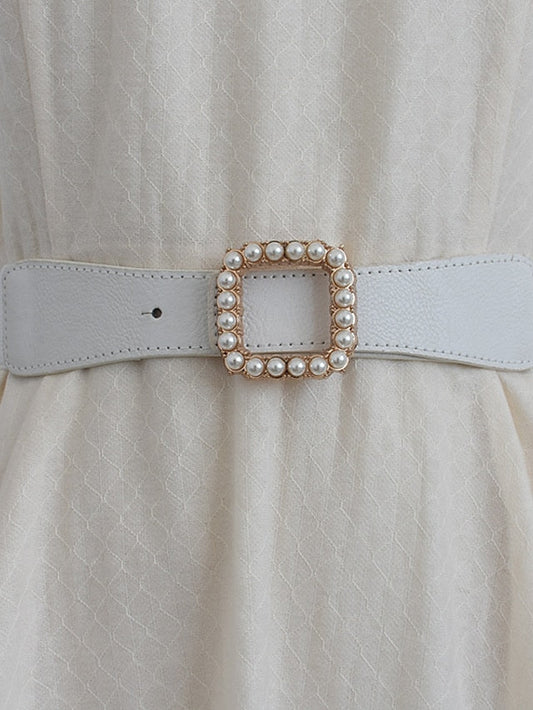 Belt Faux Leather White Black Skinny Belt Outdoor Dailywear Daily Holiday Pure Color / Spring / Summer / Fall / Winter for Women