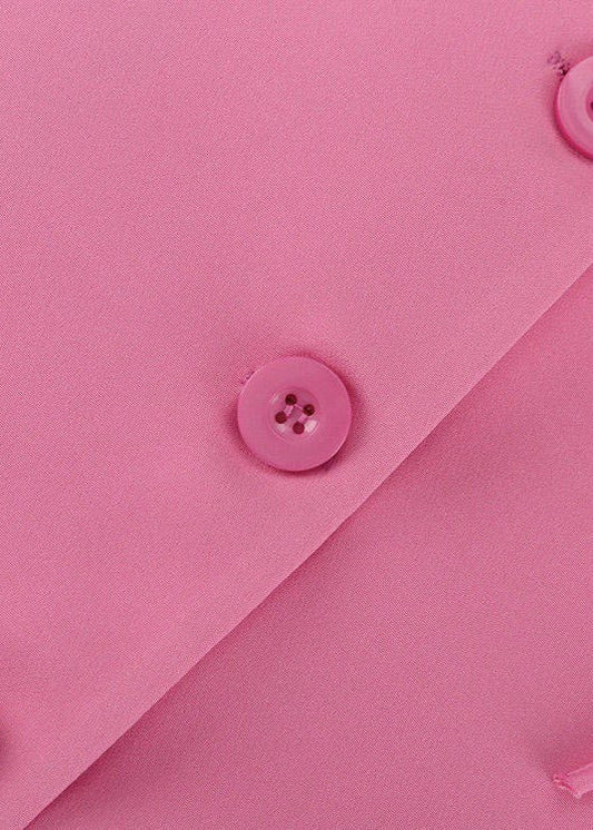 Pink Statement Blazer with Bow Detailing – Oversized Fit