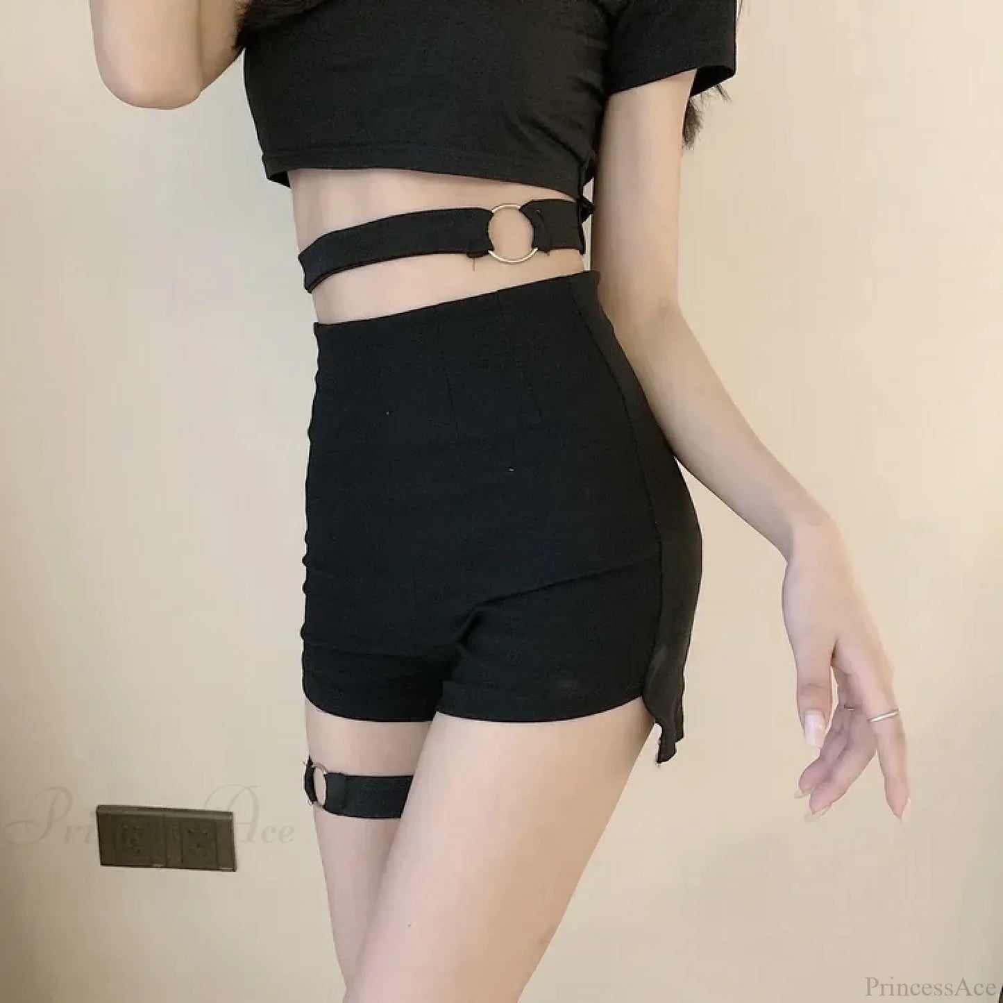 Plaid Irregular High Waist Skirt