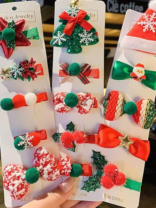 1PC Kid's Hair Accessory Set For Christmas Fabric Style 2 Style 3 Style 4 for Women