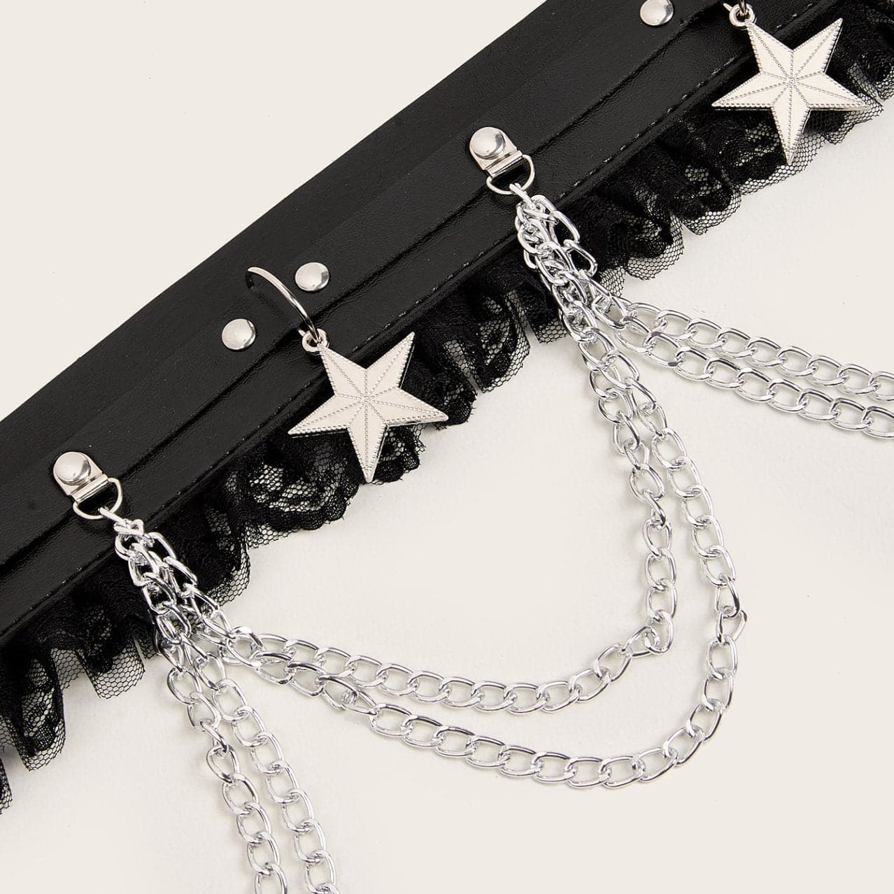 Lace hem layered star pendant corset | Festival Outfits Women
