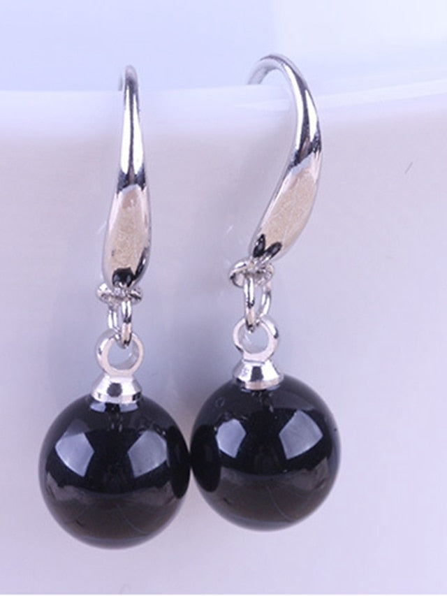 1 Pair Drop Earrings For Onyx Daily Date Alloy Classic Fashion for Women