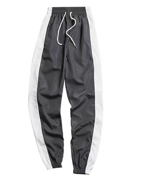 Fashion Casual Women'S Retro Color Blocking Spliced Sports Loose Pants