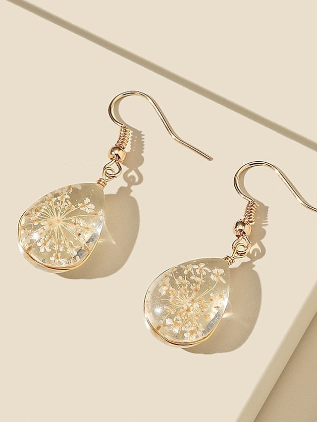 1 Pair Earrings For Daily Date Beach Alloy Drop Petal for Women