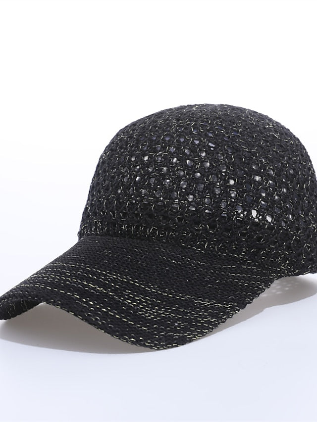 Solid Color Holiday Girls Sun Cap Breathable New Summer Cap Baseball Cap Outdoor Sunshade Hat Ponytail Cap for Women