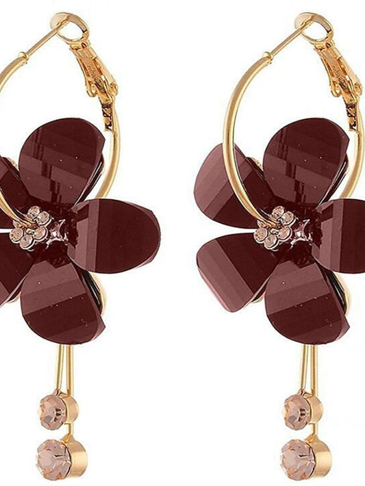 1 Pair Earrings For Daily Festival Acrylic Classic Fashion Petal for Women