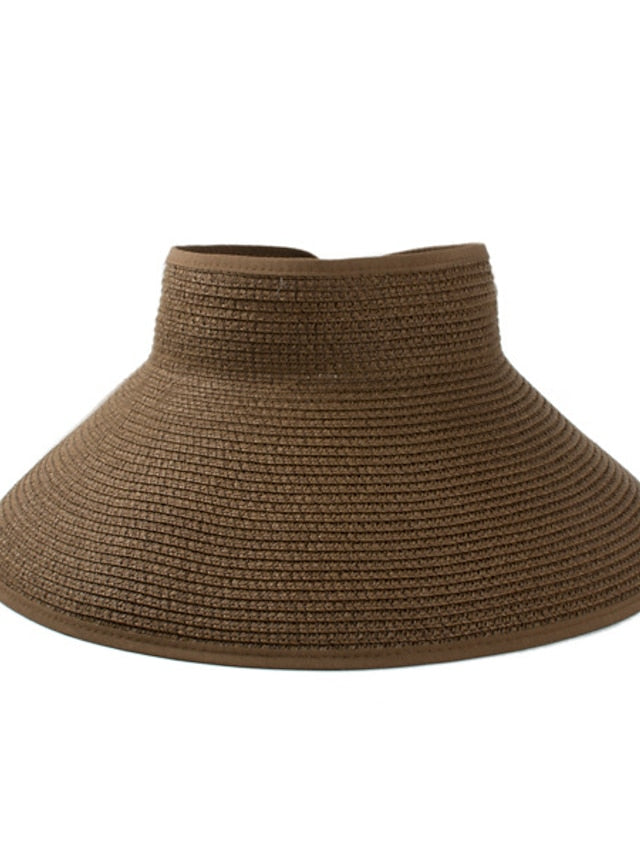 14 Colors Summer Folding Empty Top Hat Straw Hat Sun Hat Beach Hat Sunshade Sun Hat Panama Men's Straw Hat for Women
