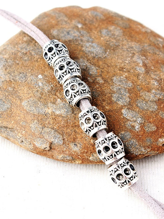 1pc Hair Ties Hair Tie For Street Gift Daily Holiday Head Handmade Cord Alloy Scarlet Black Gray for Women