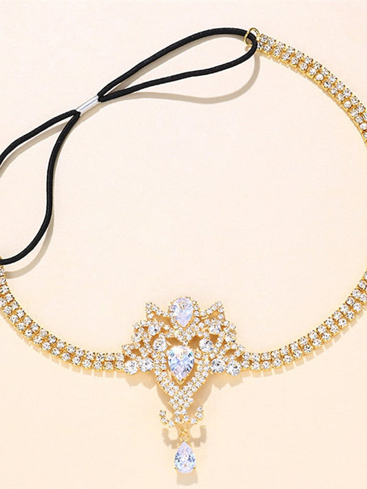 Hair Jewelry Romantic Wedding Pure Color Headwear for Women