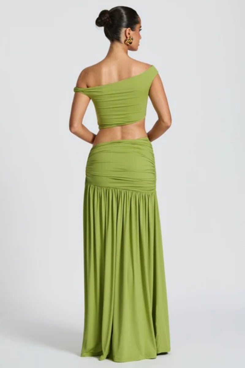 Vestido largo Saira - Oliva