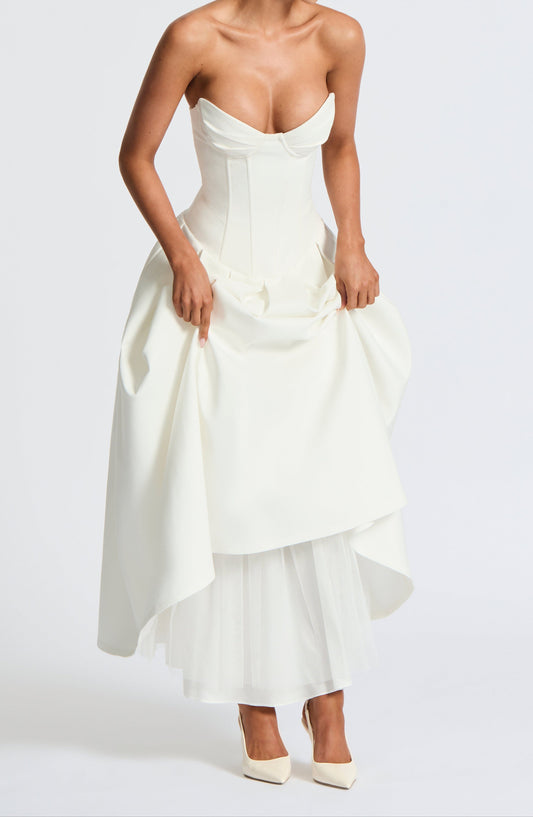 Amadea Midi Dress - Ivory