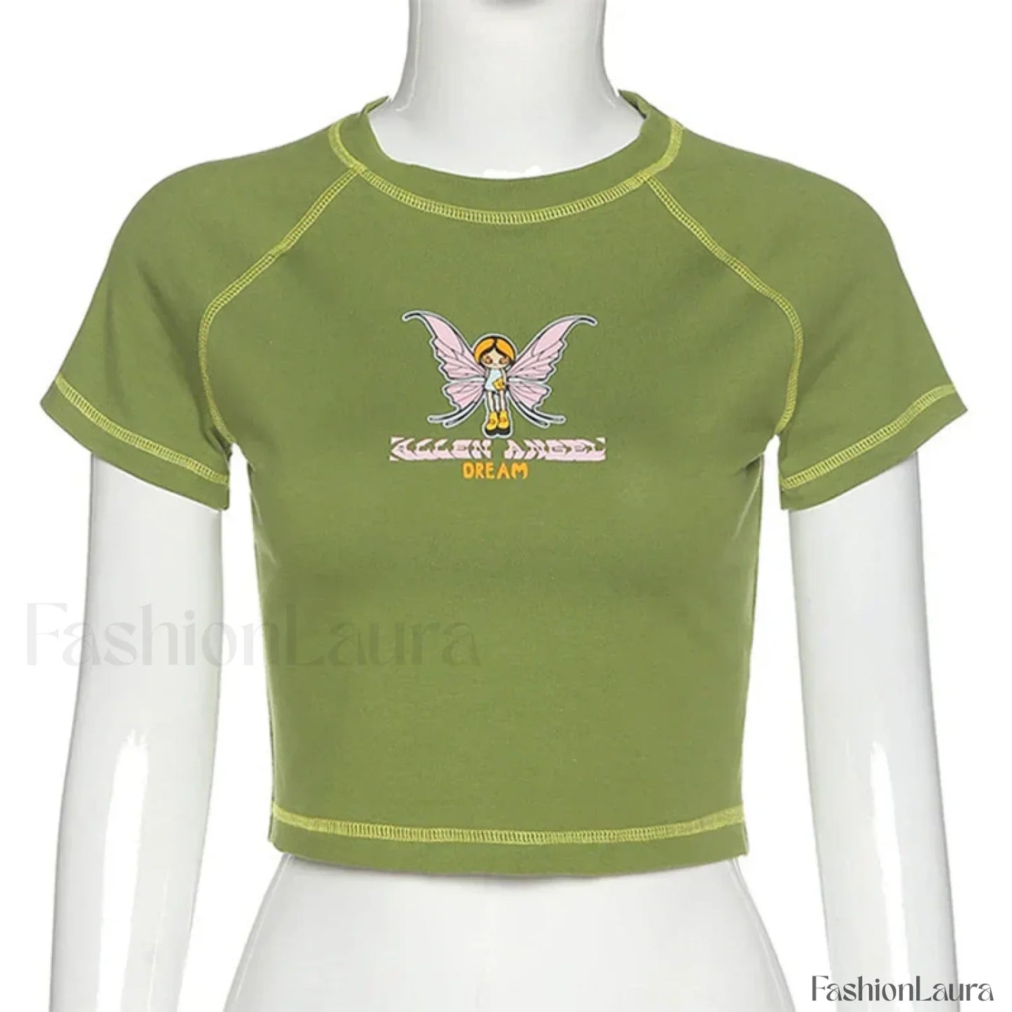 Sexy V-neck Polo Neck Short Sleeve Tee
