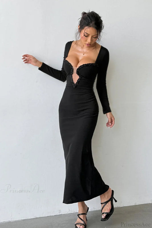Shimmer Tight Mermaid Fitted Maxi Party Dress