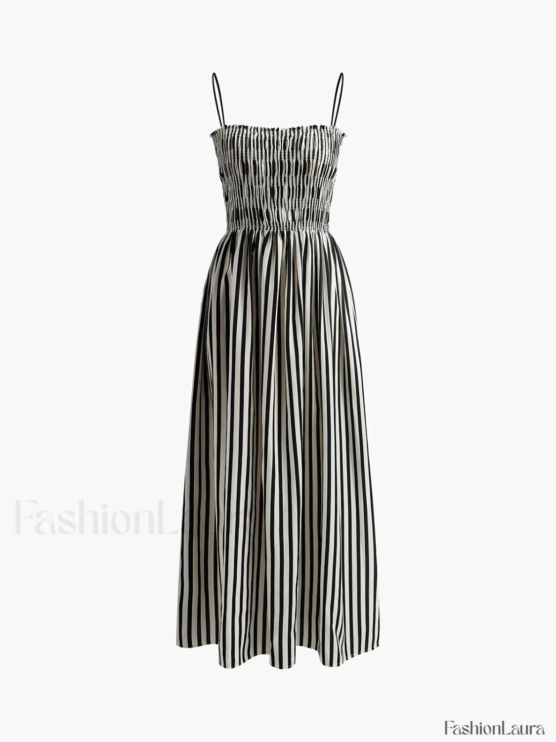 Sleeveless Pinstripe Long Dress