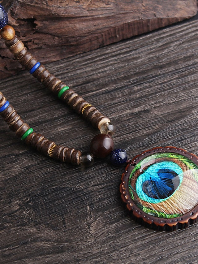 necklace Vintage Outdoor Peacock Necklaces for Women