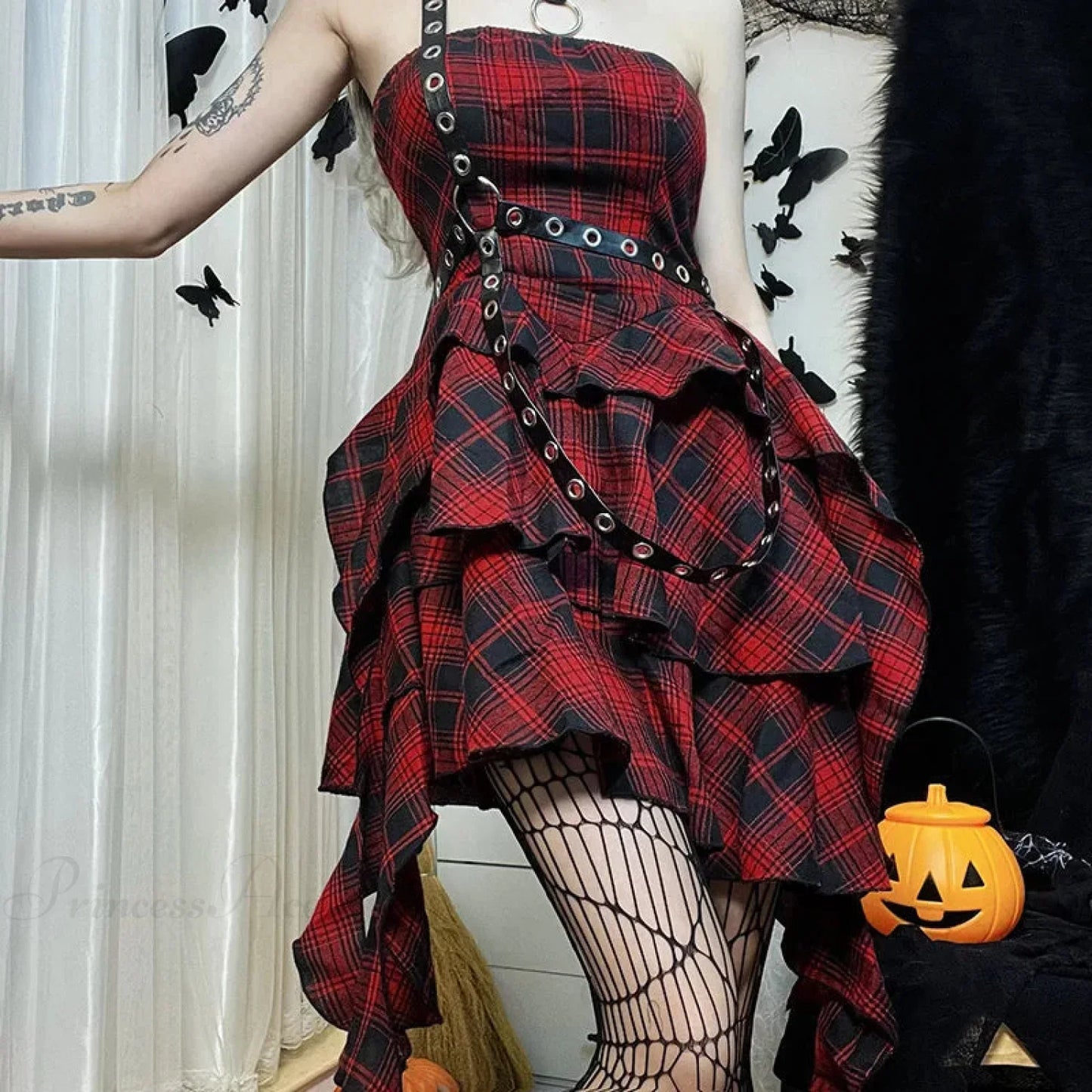 Tall Cut Lace Form-Fitting Mini Dress