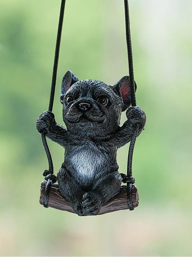 New Car Charm Pendant Swing Pug Pug Dog Car Supplies for Women