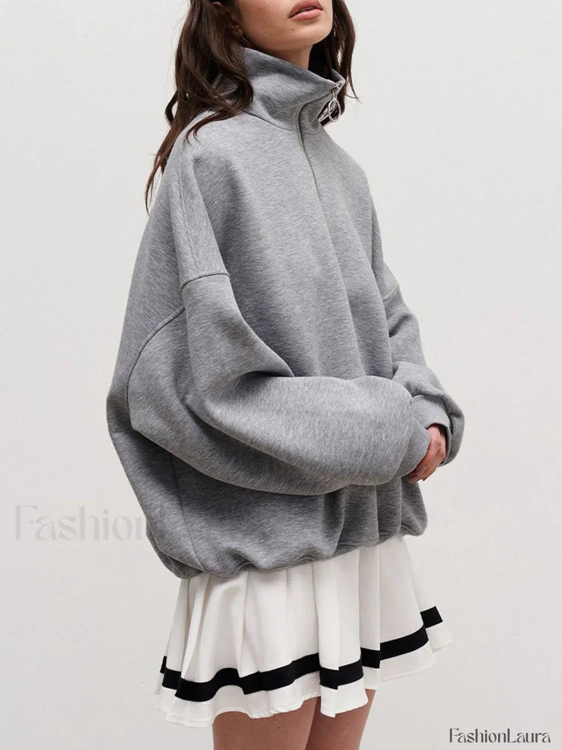 The Way To Trendy Go Zippered Sweatshirt