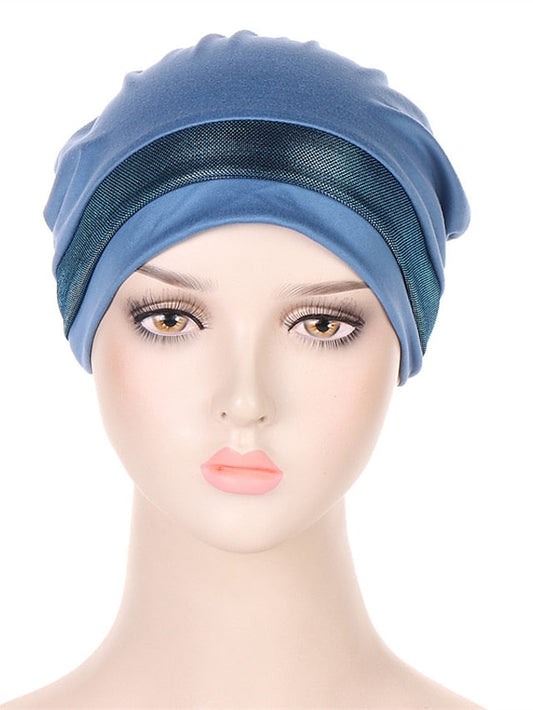 Soft Stretchy Under Scarf Cap for Women Soild Color Inner Hijab Bonnet Muslim Under Hijab Turban Hat for Women