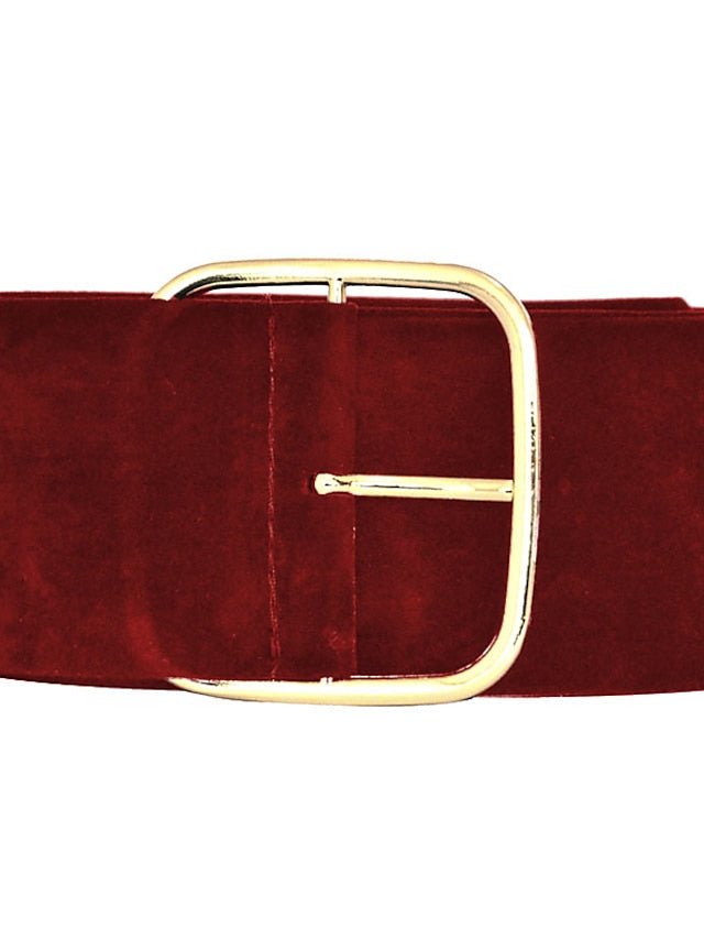 Belt Flannel Black Wine Khaki Wide Belt Street Prom Pure Color for Women