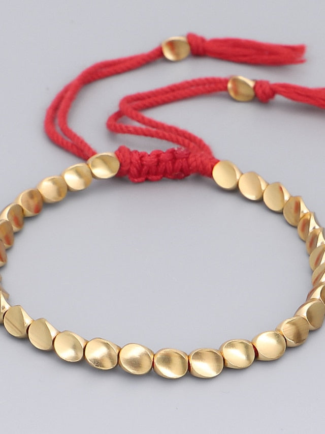 Men's Loom Bracelet Braided Vintage Theme Fashion Boho Copper Bracelet Jewelry Yellow / Red / Blue For Daily Holiday Festival for Women
