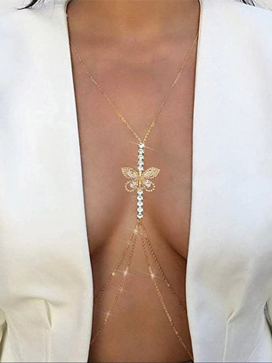 Women's body chain Casual Street Butterfly Headwear