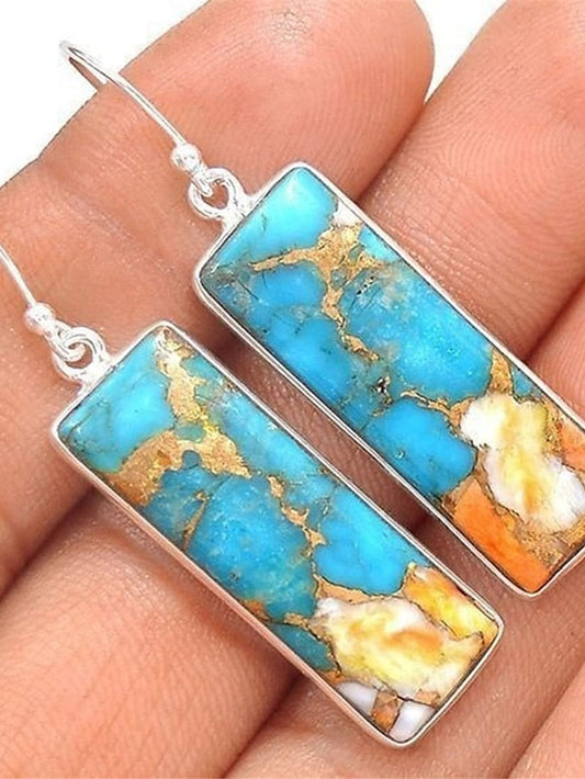 Earrings Ethnic Style Outdoor Color Block Earring for Women