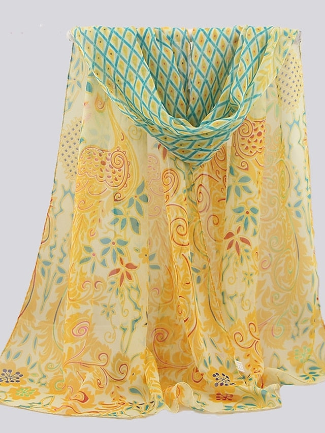 Scarves Gift Daily Holiday Chiffon Vacation Classical Casual Dancing Casual 1 PC for Women