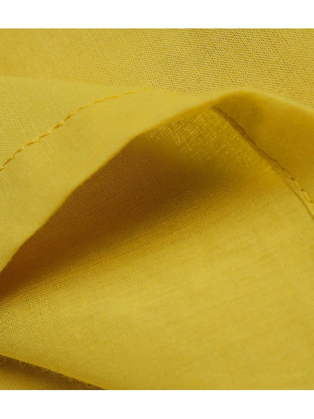 A Line Dress Maxi long Dress Black Yellow Red Long Sleeve Polka Dot Patchwork Summer Spring Crew Neck Hot Winter Dress Fall Dress Loose Fit M L XL XXL 3XL 4XL 5XL for Women