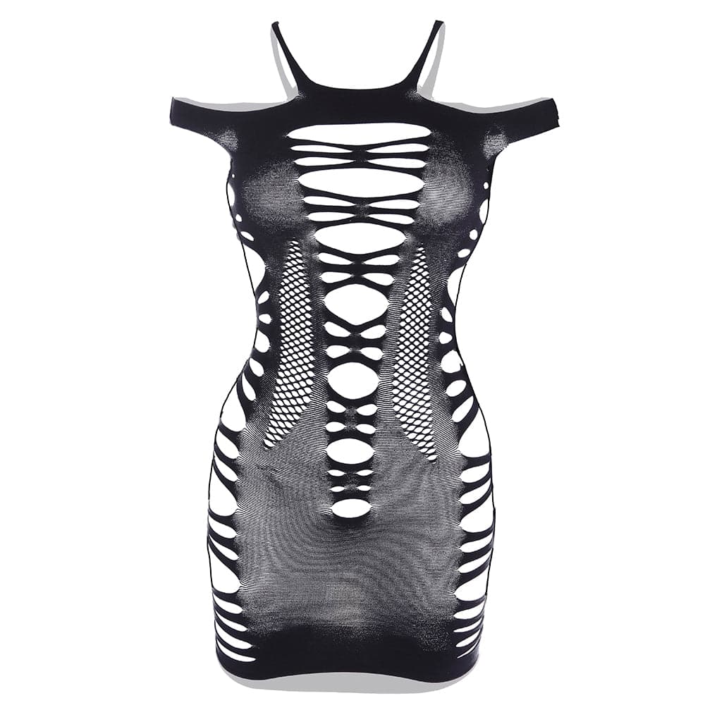 Off shoulder hollow out strappy cami cut out mini dress | Festival Outfits Women