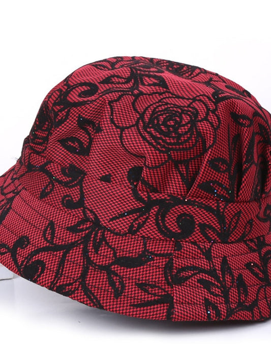 Hat Bucket Hat Pink Wine Fuchsia Street Dailywear Sports Outdoor Flower Flower Portable Windproof Comfort for Women